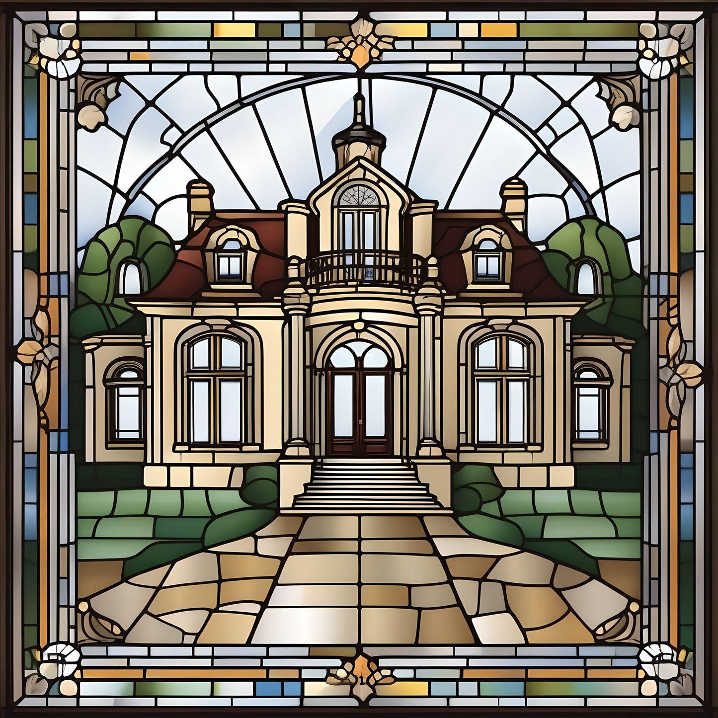 Abstract Mansion Diamond Art Kit