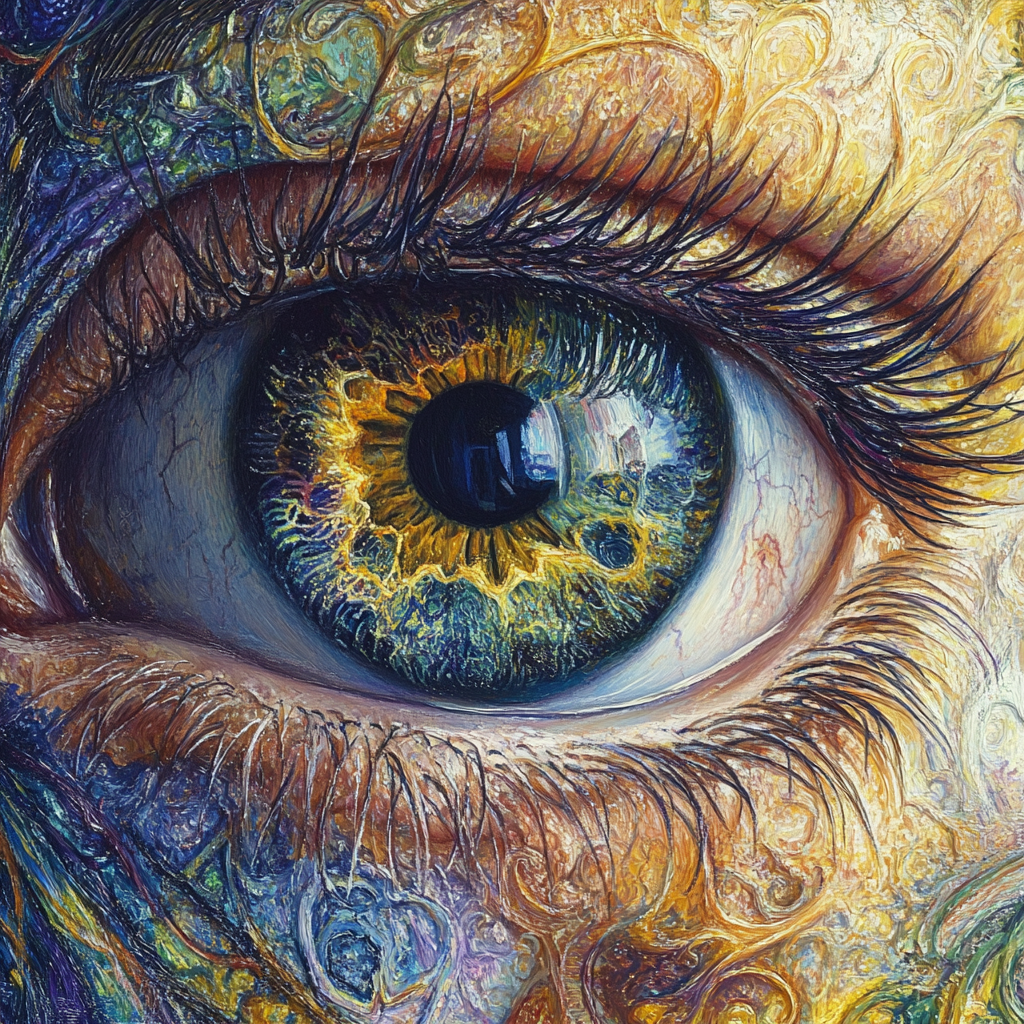Abstract Yellow Iris Eye Diamond Art Kit