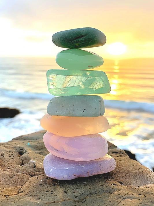 Seaglass Stack On A Rock Diamond Art Kit