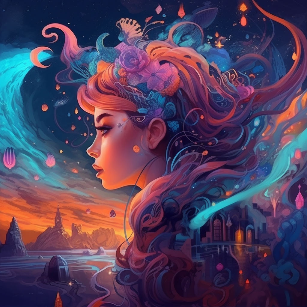 Swirling Fantasy Girl Diamond Art Kit