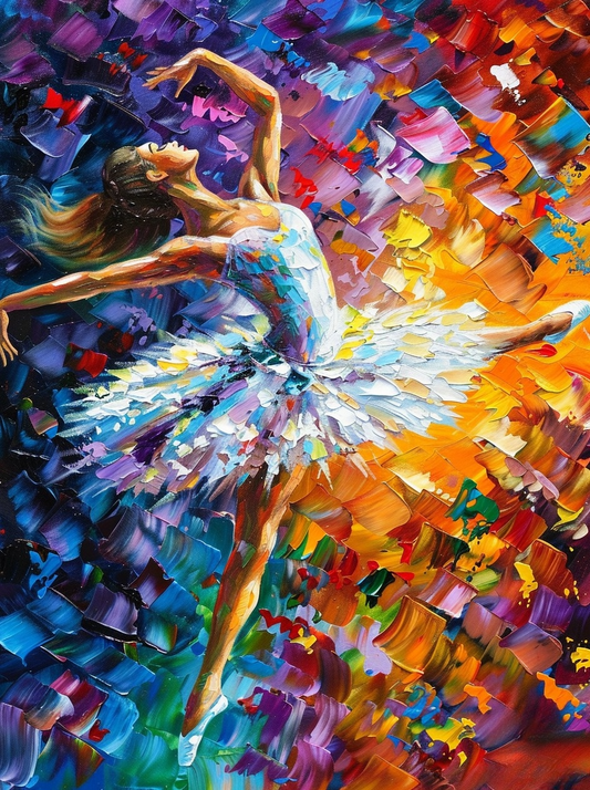 Colorful Abstract Ballet Dancer Diamond Art Kit