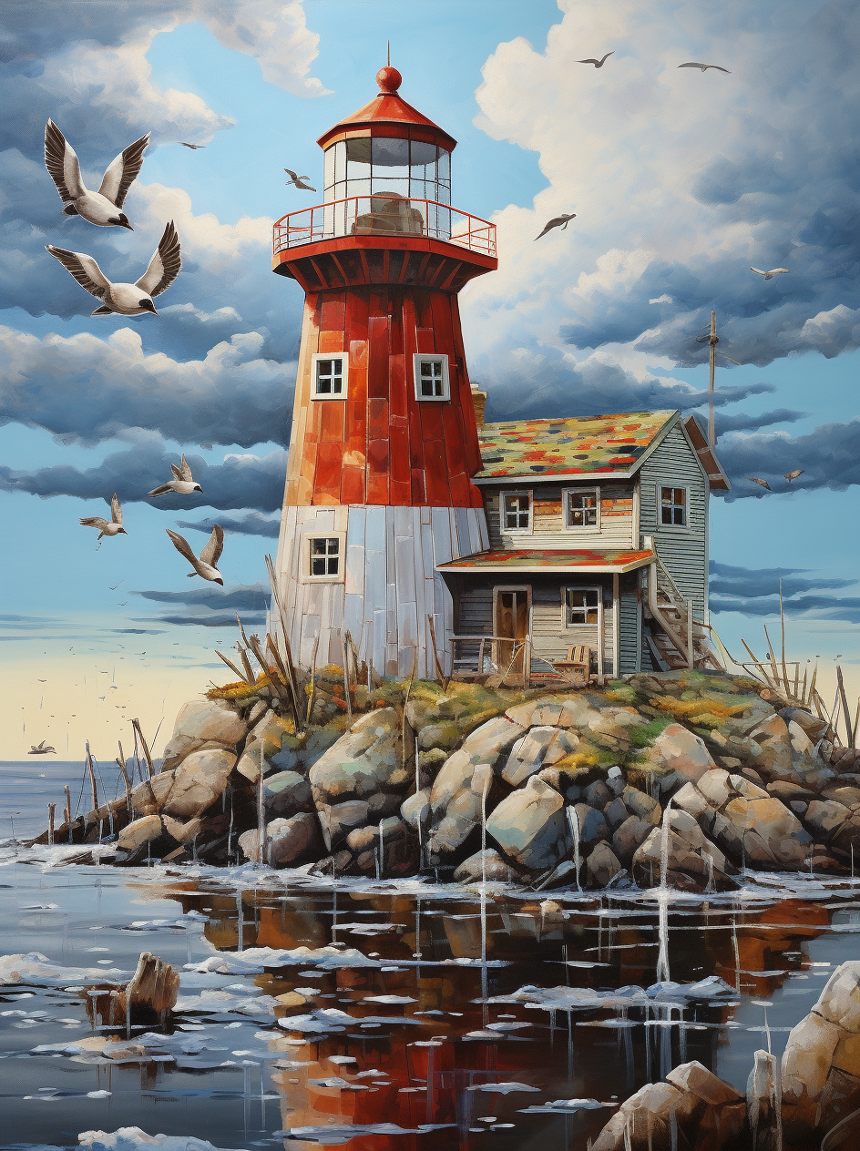 Rock Island Lighthouse Diamond Art Kit