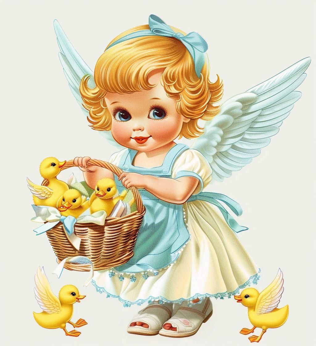 Ducklings And Rosey Cheek Angel Diamond Art Kit