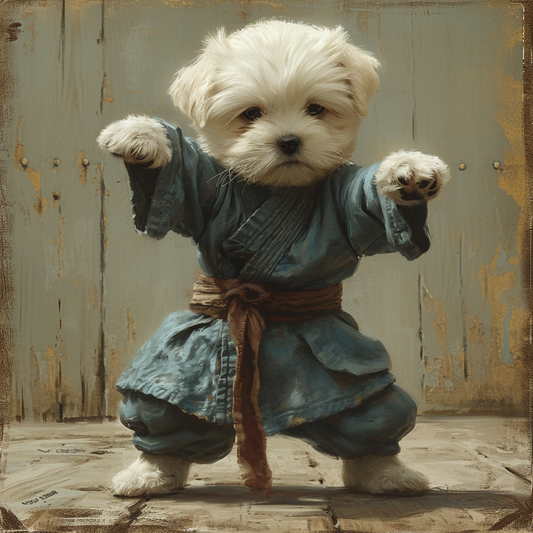 Kung Fu Puppy Diamond Art Kit