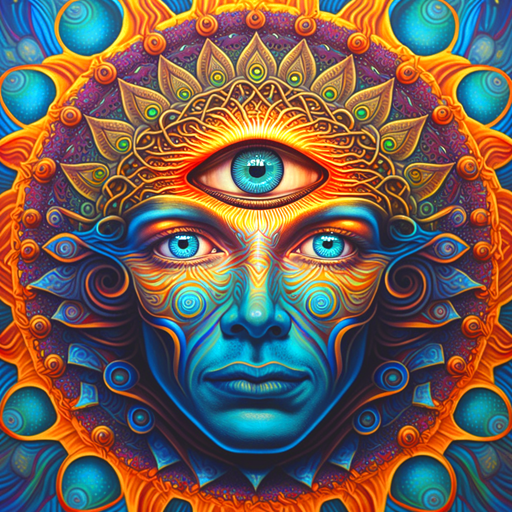 Abstract Three Eye Face Diamond Art Kit
