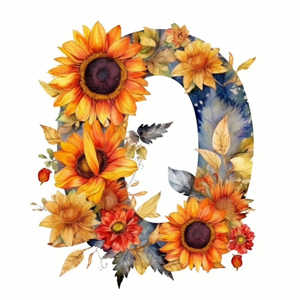Sunflower Letter O Diamond Art Kit