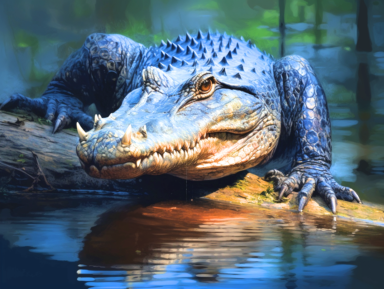 Alligator In The Sun Diamond Art Kit