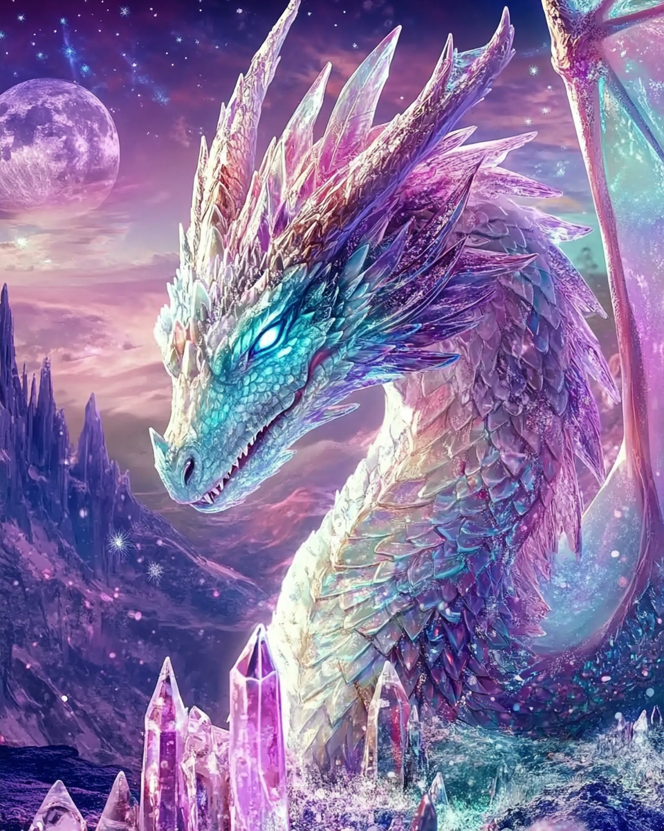 Shimmer Ice Crystal Dragon Diamond Art Kit