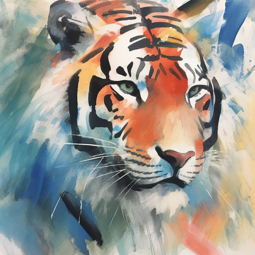 Watercolor Tiger Diamond Art Kit