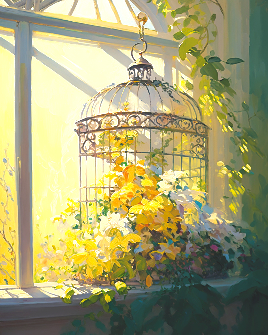 Flower Birdcage Diamond Art Kit