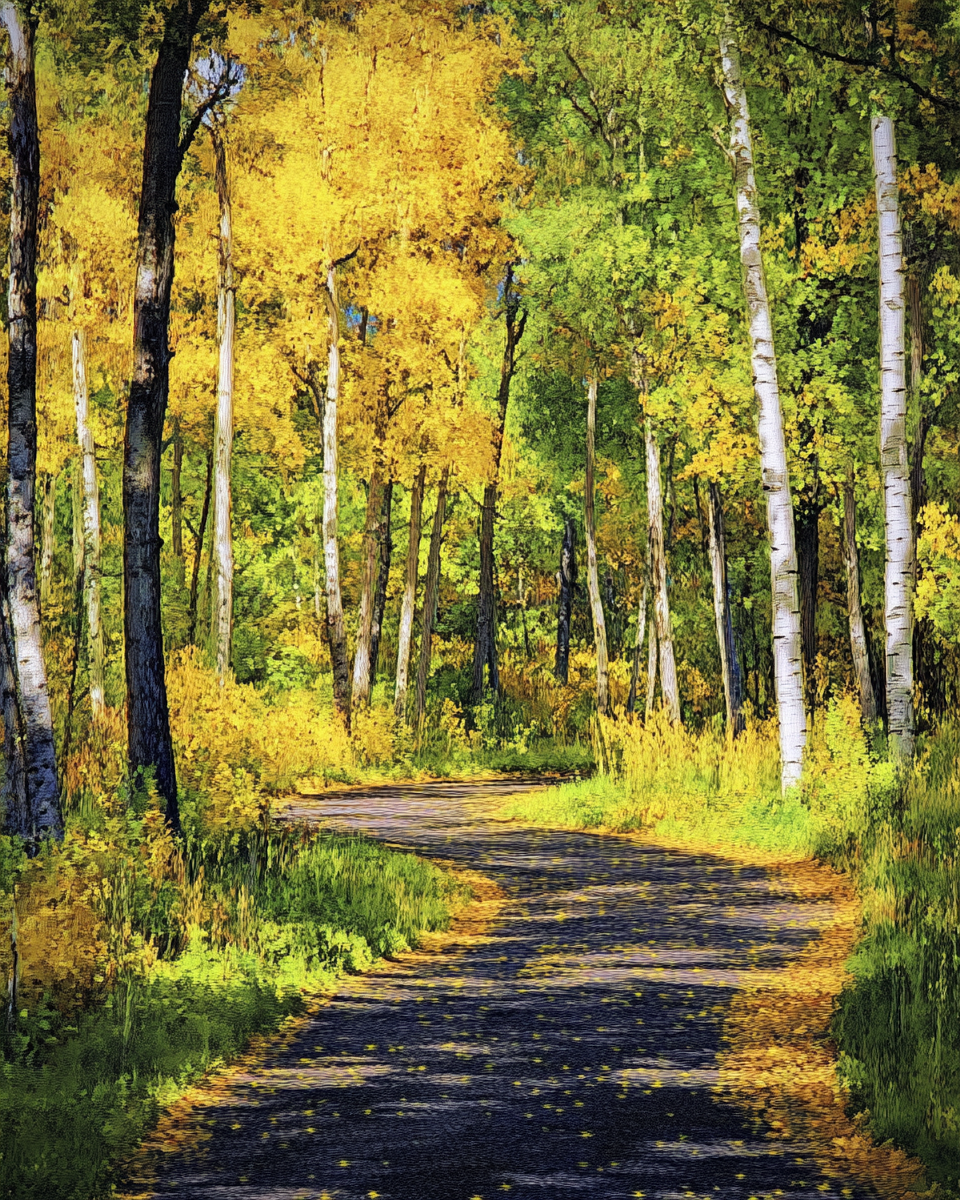 Yellow And Greenleaf Trees Diamond Art Kit