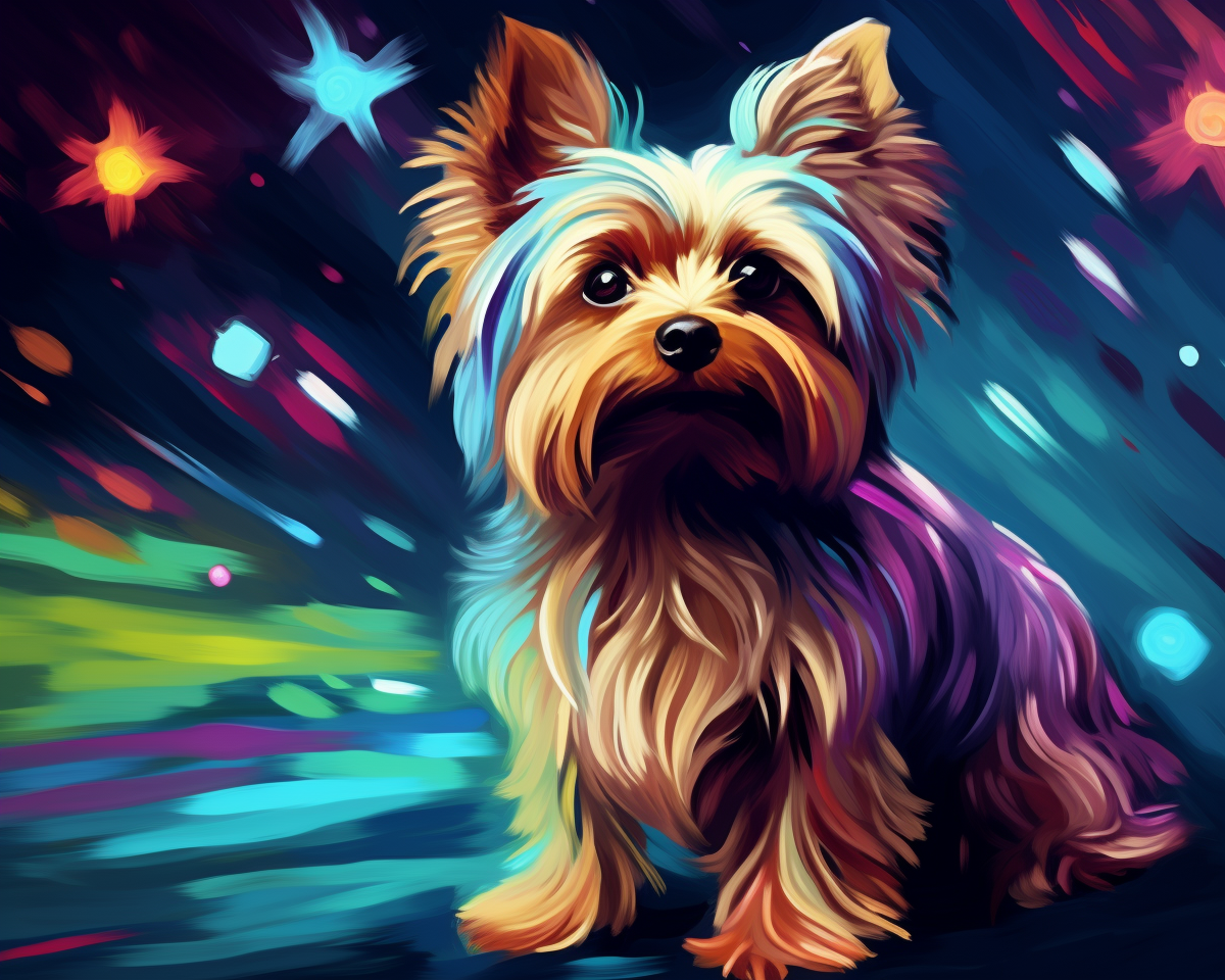 Glowing Stars Yorkie Diamond Art Kit