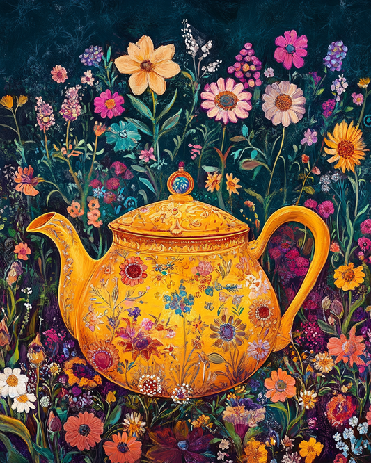 Wildflower Teapot Diamond Art Kit