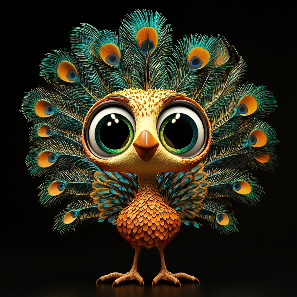 Feathery Little Peacock Diamond Art Kit