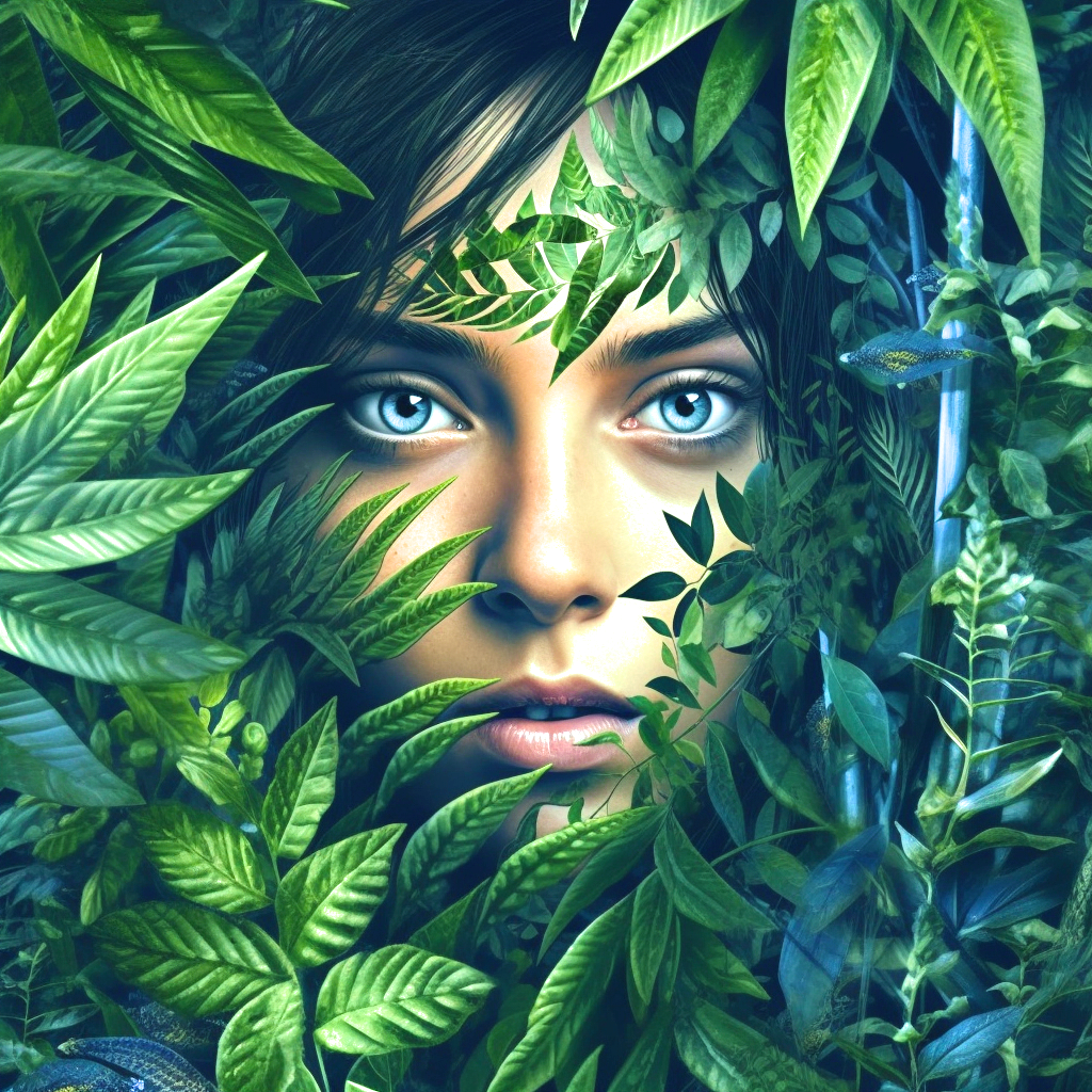 Face In The Leaves Diamond Art Kit
