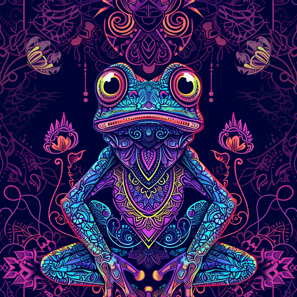 Blue Purple Design Frog Diamond Art Kit