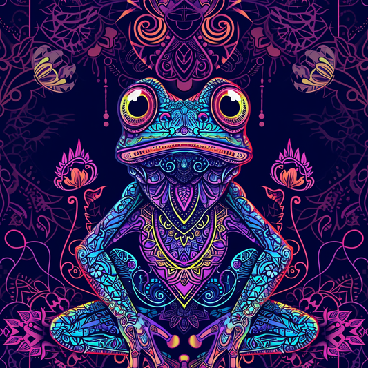 Blue Purple Design Frog Diamond Art Kit