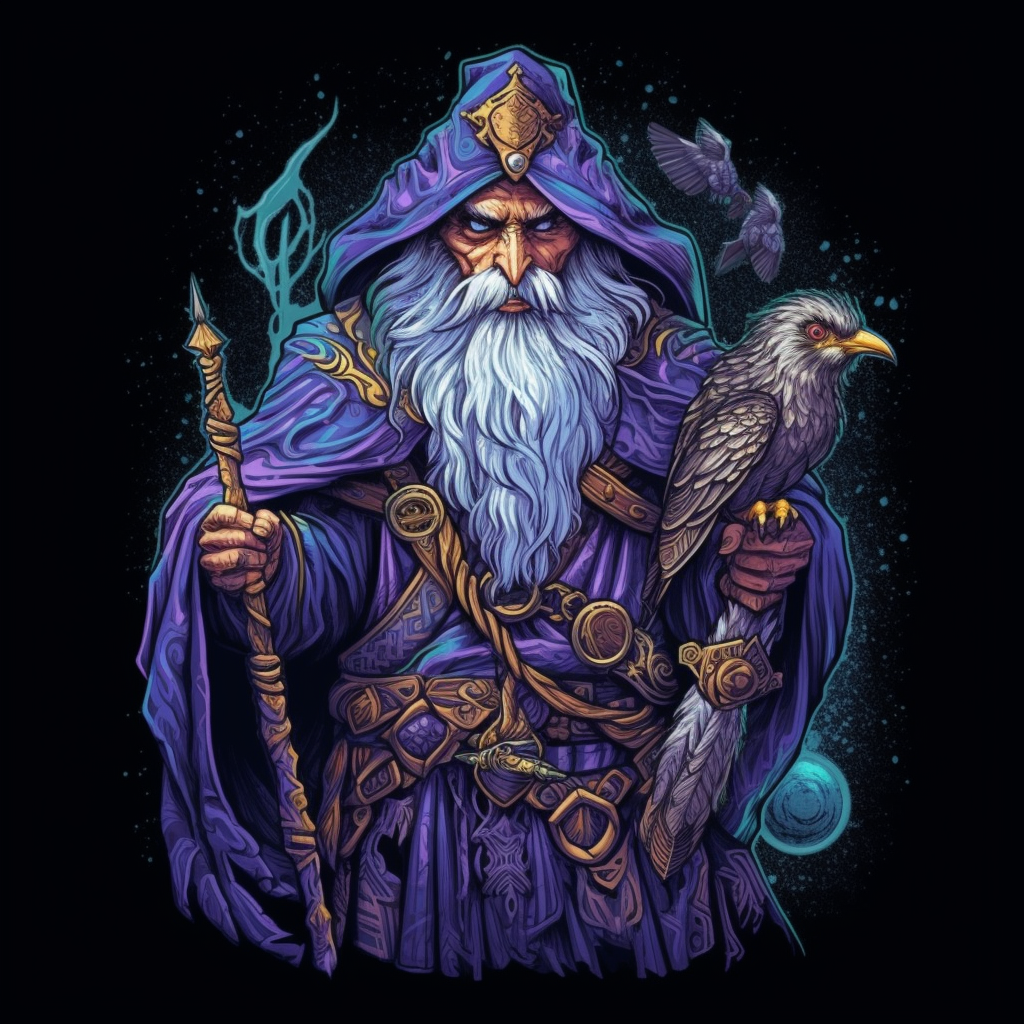Purple Cloak Wizard Diamond Art Kit