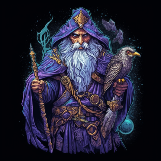 Purple Cloak Wizard Diamond Art Kit