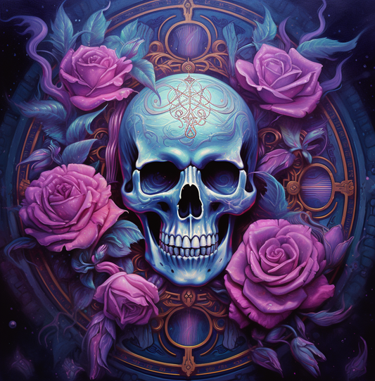 Pink Roses Kull Compass Diamond Art Kit