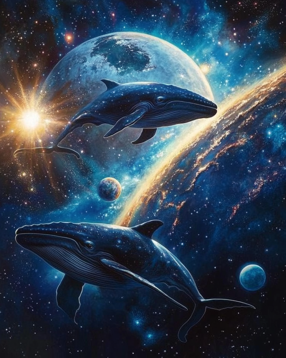 Whales In Space Diamond Art Kit