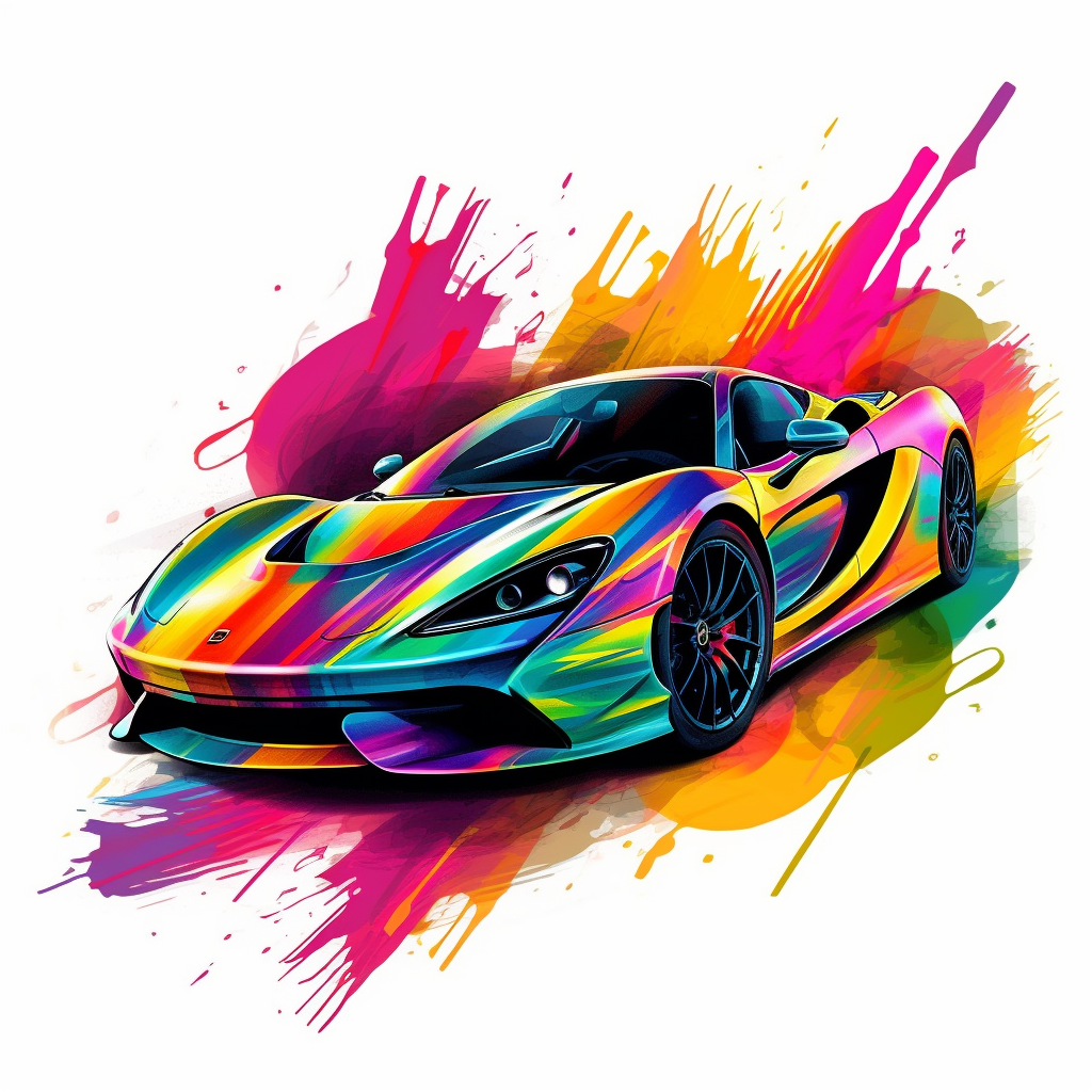Rainbow Paint Car Diamond Art Kit