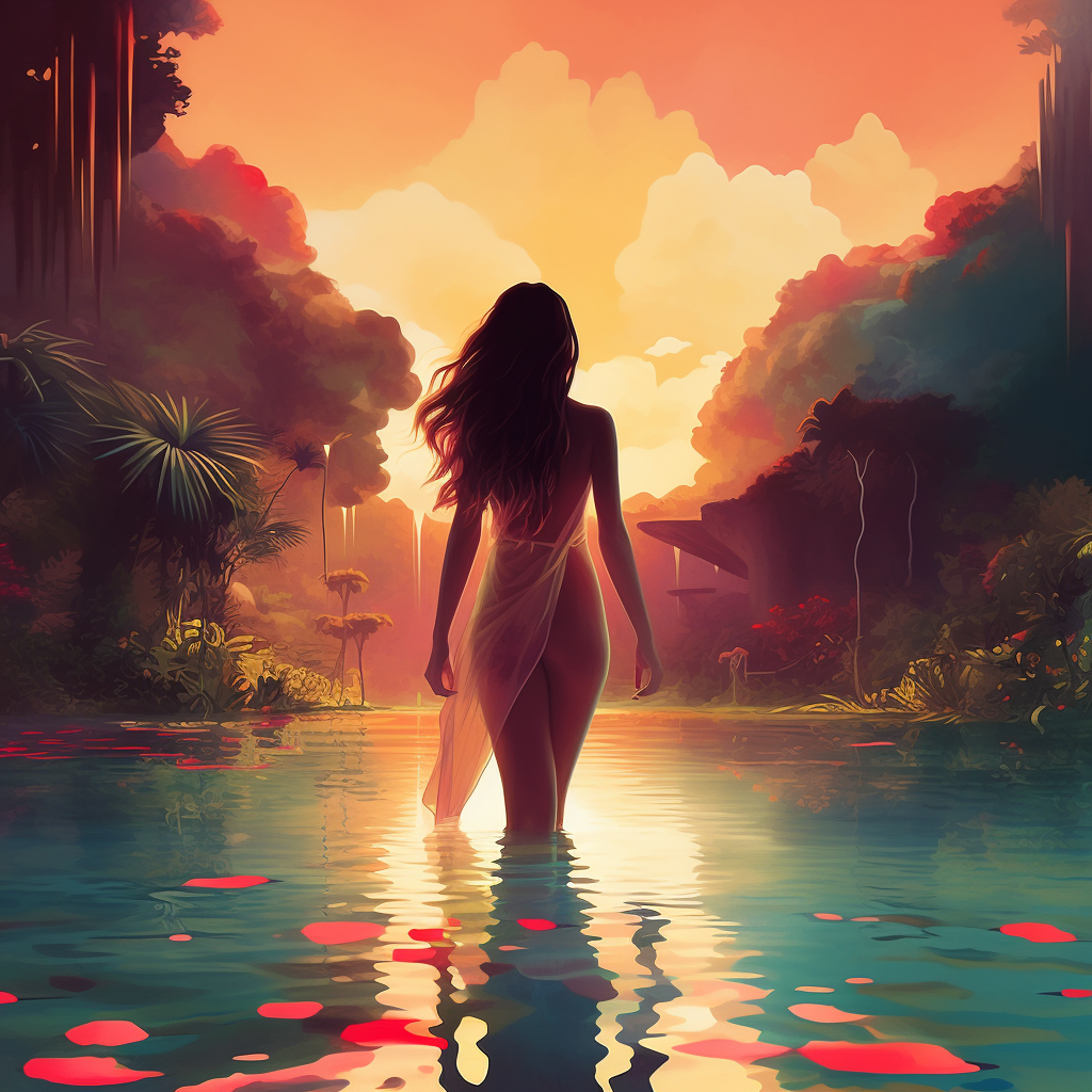Girl In The Lagoon Diamond Art Kit