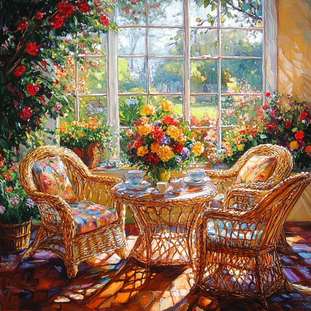Sunroom Flowers Diamond Art Kit