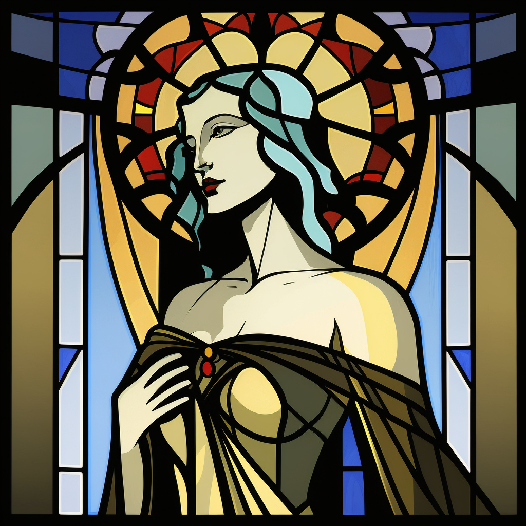 Art Deco Woman Panel Diamond Art Kit