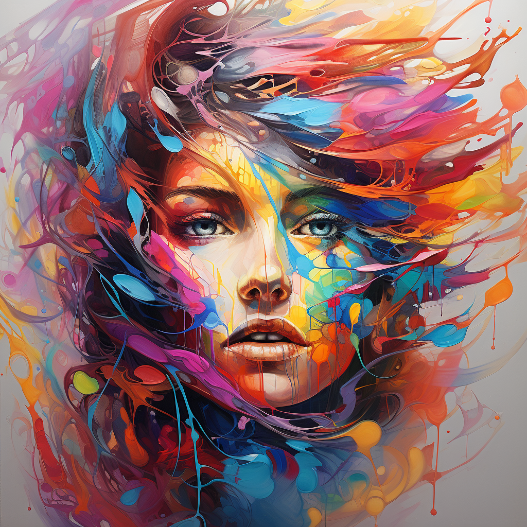 Abstract Painting Girls Face Diamond Art Kit