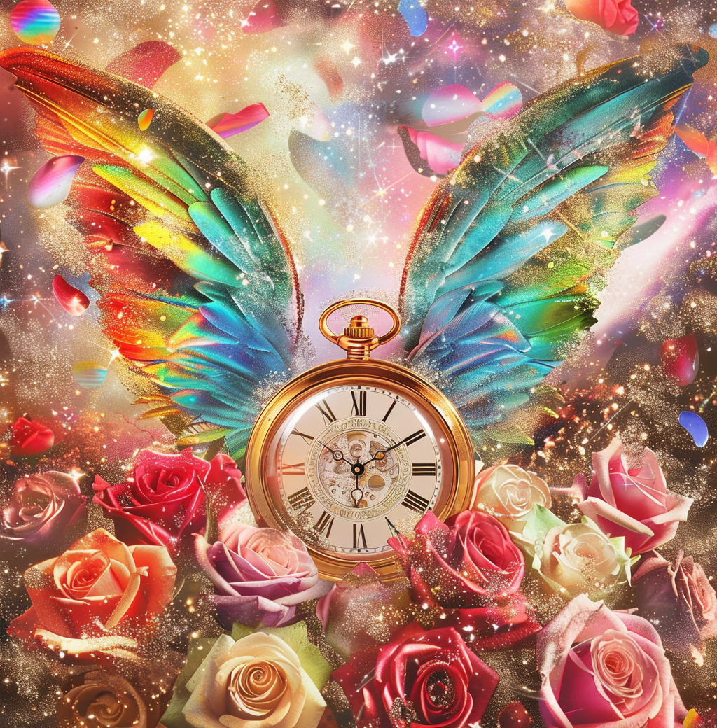 Colorful Wings Pocket Watch Diamond Art Kit