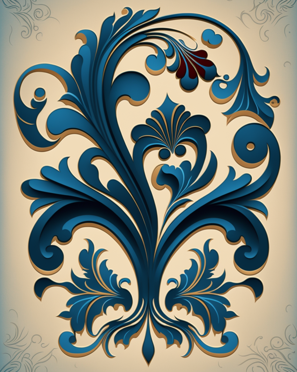 Blue Swirl Design Diamond Art Kit