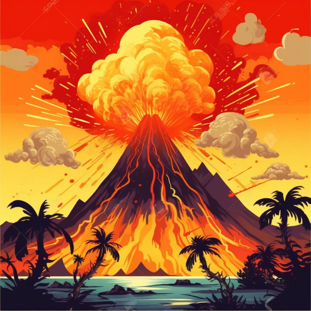 Abstract Volcano Eruption Diamond Art Kit