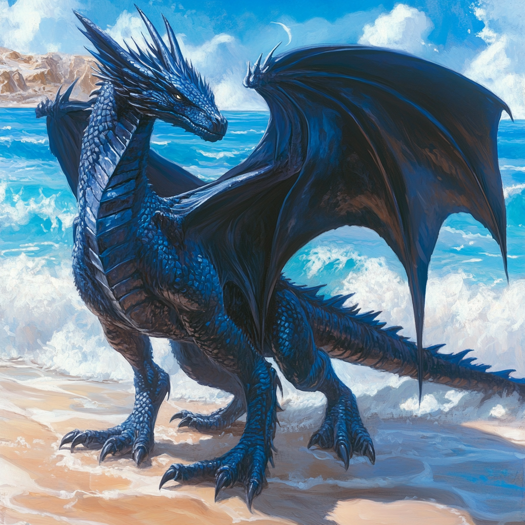 Blue Beach Dragon Diamond Art Kit
