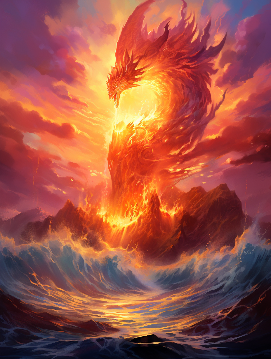 Fiery Sea Monster Diamond Art Kit