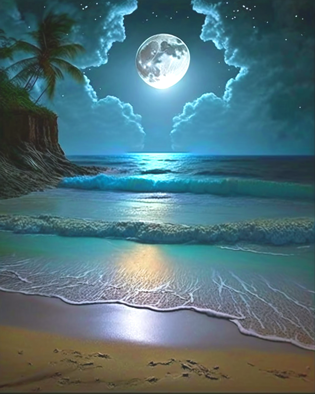 Seaside Moon Diamond Art Kit
