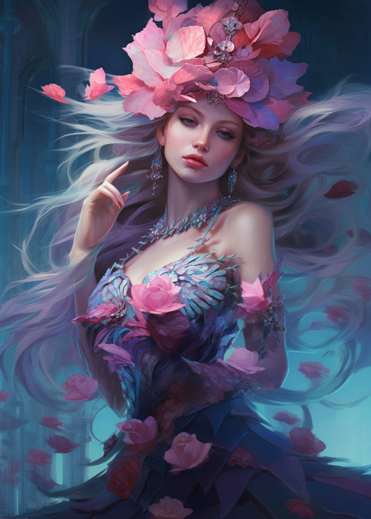 Pink Rosewater Woman Diamond Art Kit