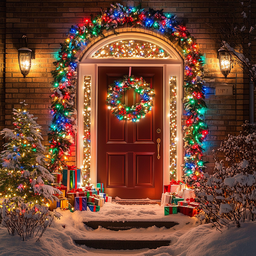 Bright Lights Christmas House Door Diamond Art Kit