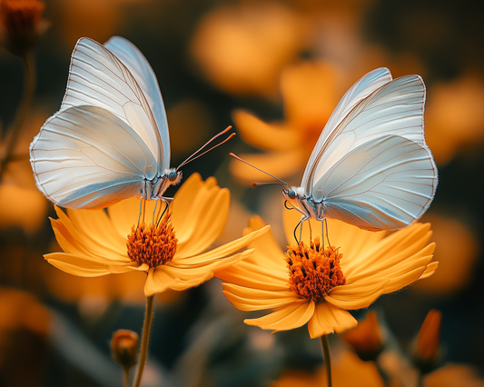 Two White Butterflies Diamond Art Kit