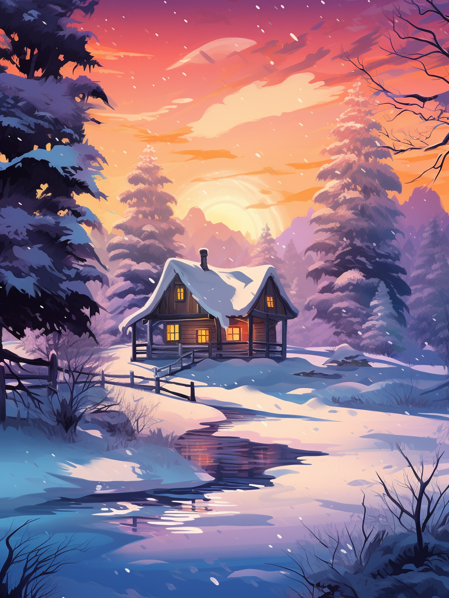 Cabin In The Whites Now Diamond Art Kit