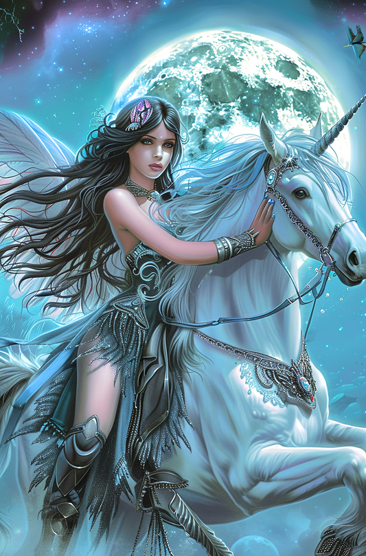 Angel And White Unicorn Diamond Art Kit