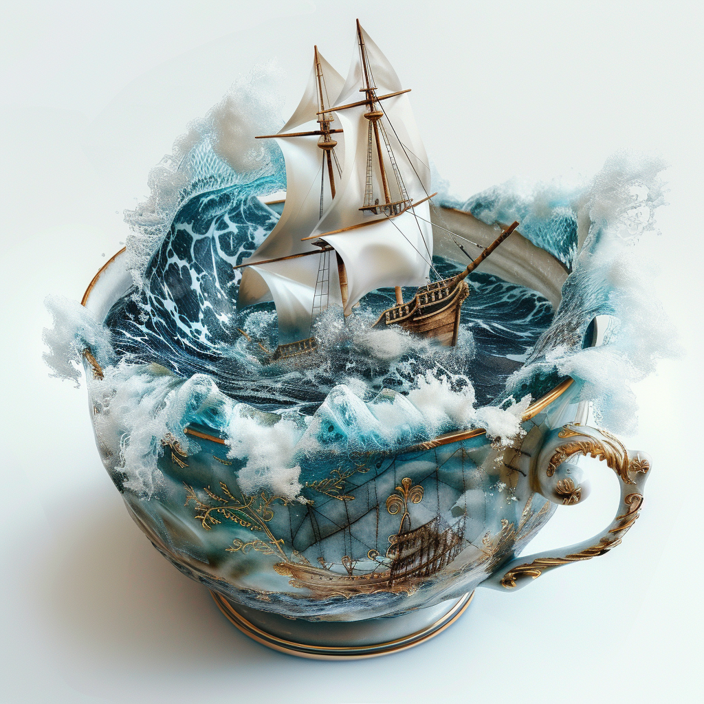 Ship In A Teacup Diamond Art Kit