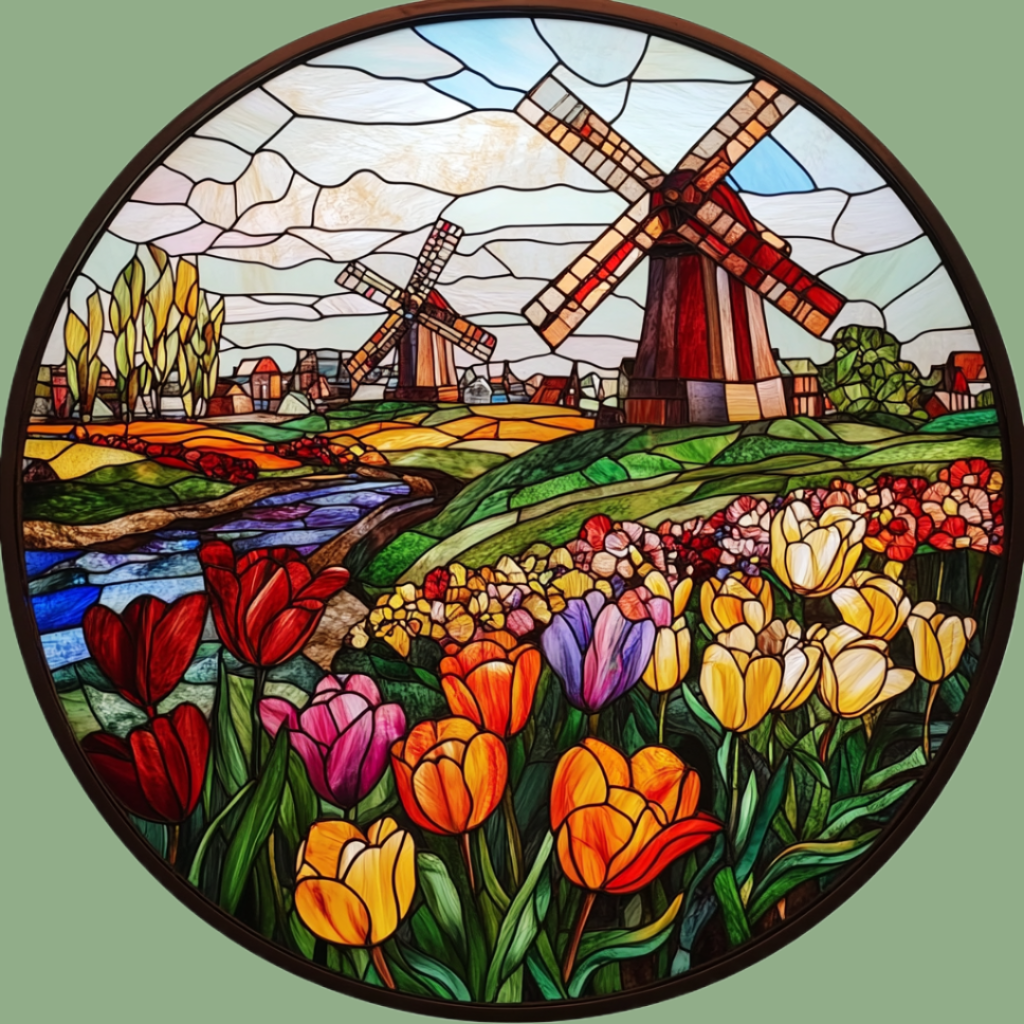 Abstract Windmill Circle Diamond Art Kit