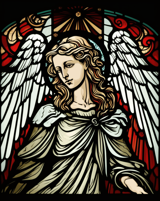 White Wing Angel Abstract Diamond Art Kit