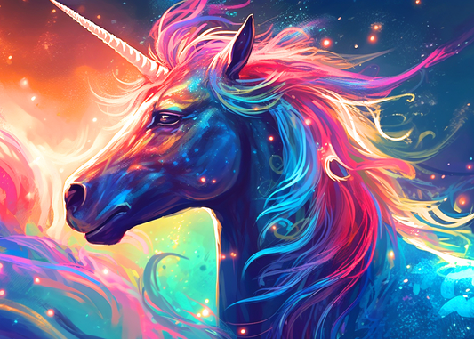 Rainbow Swirl Unicorn Diamond Art Kit