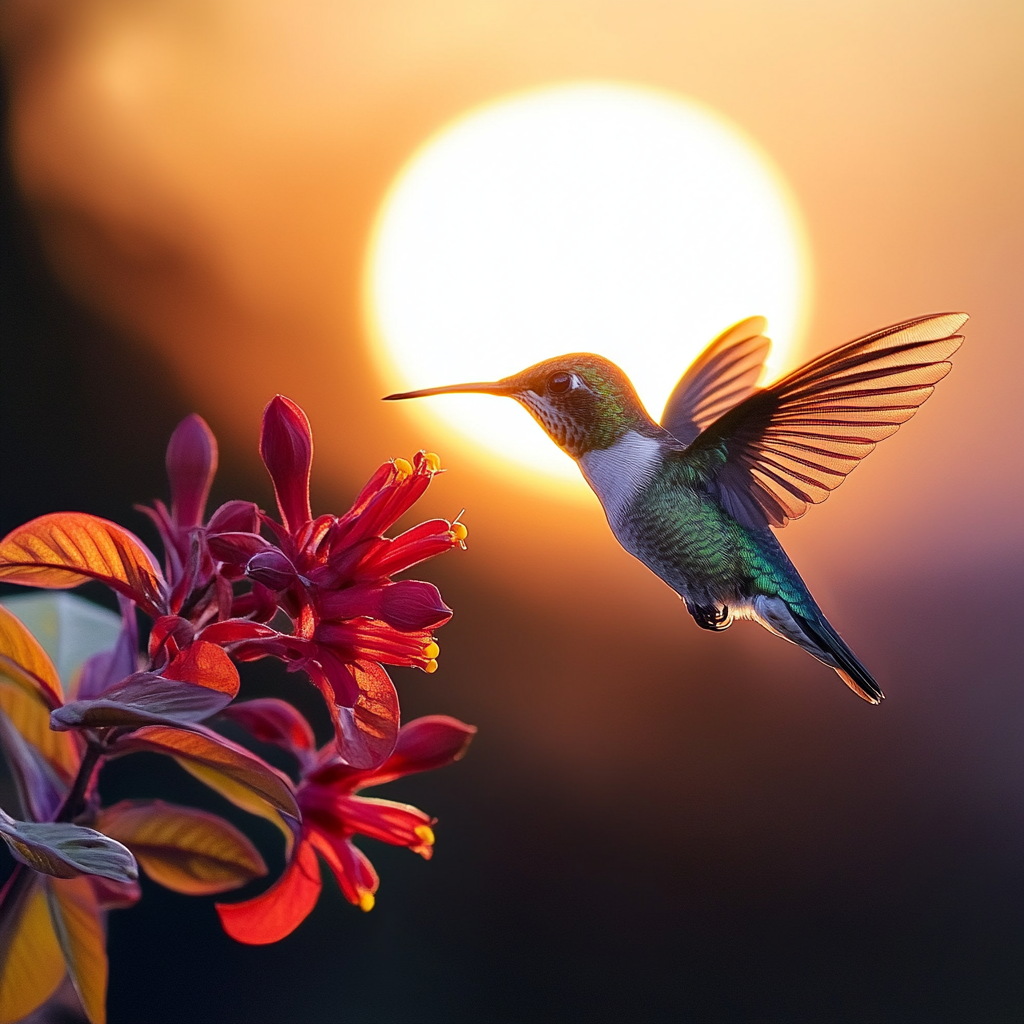 Sun Hummingbird Diamond Art Kit