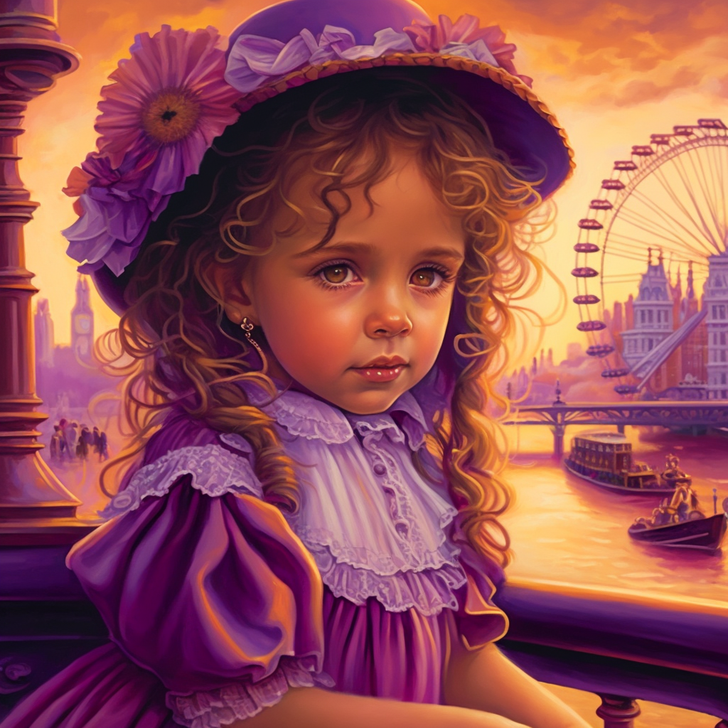 Little Girl In London Diamond Art Kit