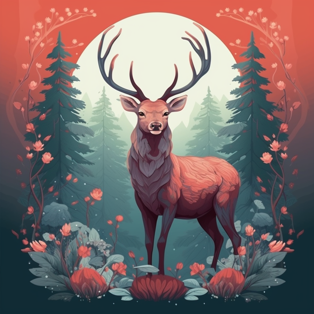 Red Buck Diamond Art Kit
