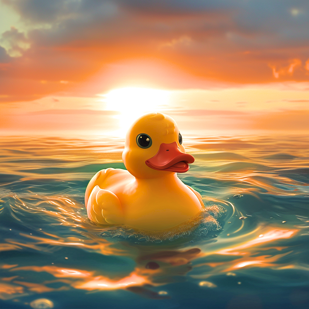 Sunset Rubber Ducky Diamond Art Kit