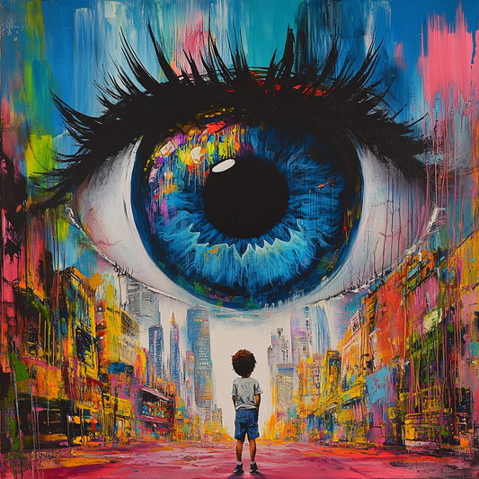 Little Boy Abstract Eye Diamond Art Kit